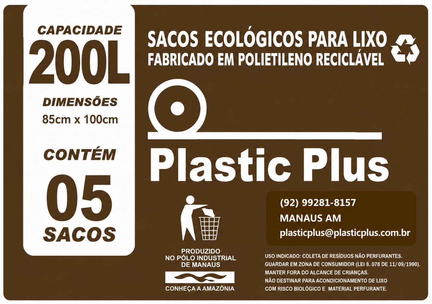 SACOS P/ LIXO 200L, FARDO COM 250  UNIDADES. 50 PCTs COM 05 SACOS
